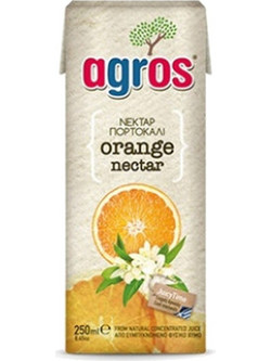 ΧΥΜΟΣ AGROS ΠΟΡΤΟΚΑΛΙ ΝΕΚΤΑΡ 250ml