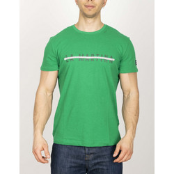 LA MARTINA T-SHIRT ΠΡΑΣΙΝΟ λαιμοκοψη με σταμπα logo εμπρος και logo patch στο μανικι κανονικη γραμμη