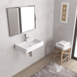 Karag Contour 61060 Κρεμαστός Νιπτήρας Μπάνιου Πορσελάνης 60x40x12cm Λευκός CONTOUR61060