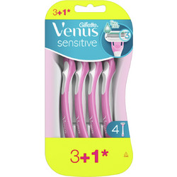 Gillette Venus Sensitive Γυναικείο Ξυραφάκι μιας Χρήσης με 3 Λεπίδες & Λιπαντική Ταινία 4τμχ