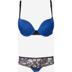 Σετ σουτιέν Soft Push Up με Brazil 8038-Μπλε
