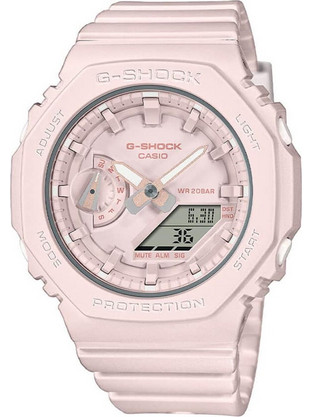 Casio G-Shock Ανδρικό Ρολόι Χρονογράφος με Ροζ Καουτσούκ Λουράκι GMA-S2100BA-4AER