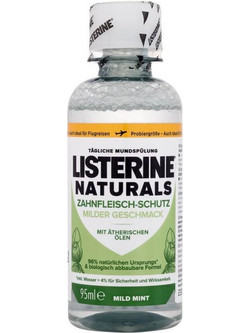Listerine Naturals Mild Mint Στοματικό Διάλυμα για Προστασία Ούλων Κατά της Πλάκας 95ml
