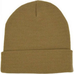 24COLOURS Beanie Γυναικείος Σκούφος Polyester - Brown 17231b