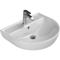 Cerastyle Bella Κρεμαστός Νιπτήρας Μπάνιου Πορσελάνης 60x50cm Λευκός 007800-U