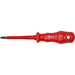 Κατσαβίδι σταυρός VDE 1000V Νο1 80mm με κόκκινη λαβή NWS Γερμανίας - 15-9522