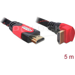 DeLOCK Καλώδιο HDMI 2.0 Angled 90 HDMI Male to HDMI Male 5m Red
