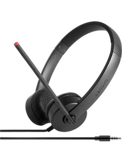 Lenovo Essential On Ear Ακουστικά Υπολογιστή με Μικρόφωνο & USB-C Μαύρα