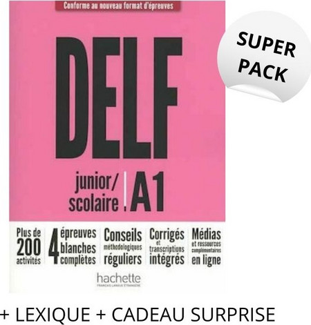 DELF SCOLAIRE & JUNIOR A1 SUPER PACK (+ LEXIQUE + CADEAU SURPRISE)