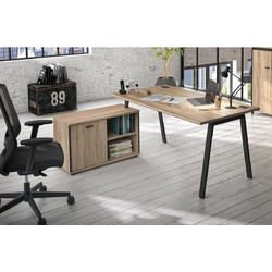 Insi Mambo Γωνιακό Επαγγελματικό Γραφείο Ξύλινο 160x186x74cm 0111.GM36L