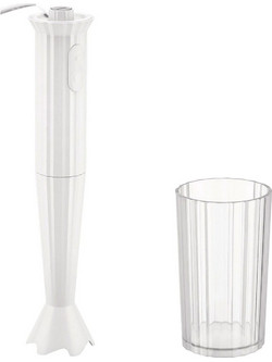 Alessi Plisse MDL10 White Ραβδομπλέντερ με Πλαστική Ράβδο 500W