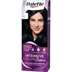 Schwarzkopf Palette Intensive Color Creme 1 Μαύρο Μπλε Μόνιμη Βαφή Μαλλιών 50ml