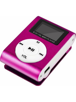 Mini Metal Clip MP3 Player 16GB Ροζ