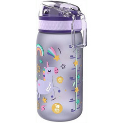 Ion8 Μονόκερος Παιδικό Μπουκάλι Πλαστικό BPA Free Μωβ 400ml