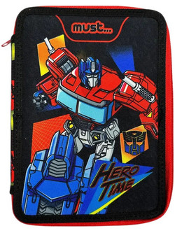 Must Transformers Hero Time Κασετίνα Γεμάτη με 2 Θήκες Μαύρη 483247