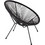 HomeMarkt Acapulco Πολυθρόνα Κήπου Rattan Μαύρη HM5872.01