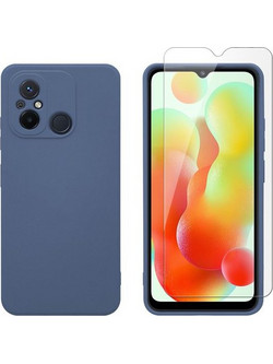 Redshield Xiaomi Redmi 12C TPU & Tempered Glass Navy Θήκη Κινητού & Προστατευτικό Οθόνης