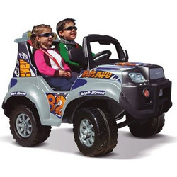 Feber Jeep X-Storm Bravo High Speed Ηλεκτροκίνητο Παιδικό Αυτοκίνητο Διθέσιο 12V Ασημί