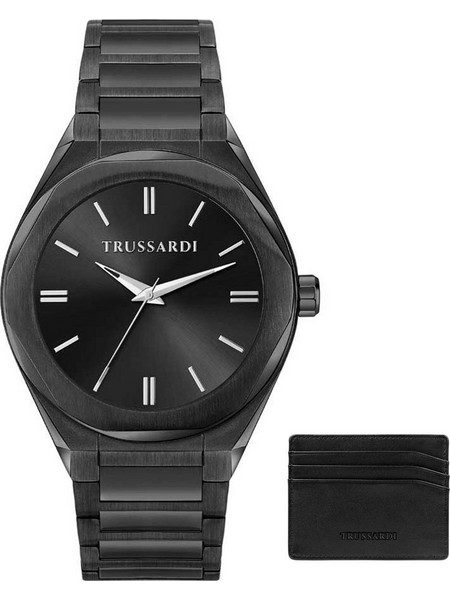 Trussardi T-Big Ανδρικό Ρολόι με Μαύρο Μεταλλικό Μπρασελέ R2453156007