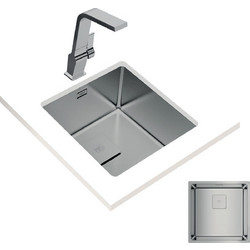Teka Flex Linea 40.40 RS15 Υποκαθήμενος Νεροχύτης Inox Σατινέ 44x44cm