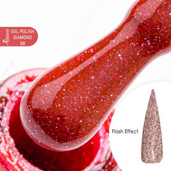 Alezori Gel Polish Diamond D08 Glitter Ημιμόνιμο Βερνίκι Νυχιών