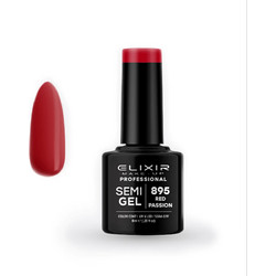 Elixir Semigel 895 Red Passion Ημιμόνιμο Βερνίκι Νυχιών 8ml