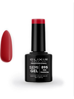Elixir Semigel 895 Red Passion Ημιμόνιμο Βερνίκι Νυχιών 8ml
