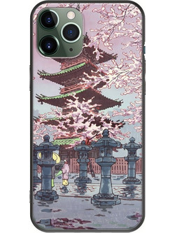 Θήκη Ukiyo-e - Cherry Blossom iPhone 11 Pro Black TPU (Μαύρη Σιλικόνη)