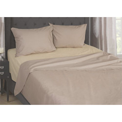 Kipper Σετ Σεντόνια Μονά Βαμβακερά 160x250 Rainbow Smoke Beige