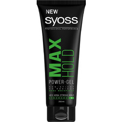 Syoss Max Hold Mega Strong Gel Μαλλιών Ανδρικό Πολύ Δυνατό Κράτημα 250ml