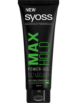 Syoss Max Hold Mega Strong Gel Μαλλιών Ανδρικό Πολύ Δυνατό Κράτημα 250ml