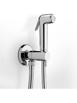La Torre Flush E136004 Χρώμιο Παροχή Nερού με Ντουζάκι Shut-off, για Πλύση Ατομικής Υγιεινής ή Πλύση Λεκάνης WC Εντοιχιζόμενη