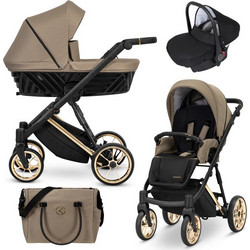 Kunert Ivento Premium Καρότσι Μωρού 3 σε 1 Caramel Macchiato Gold Frame IVE-10