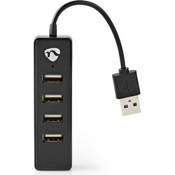 Nedis UHUBU2420BK USB Hub 2.0 USB-A με 4 Θύρες USB-A