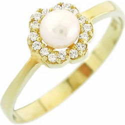Million Diamonds Γυναικείο Δαχτυλίδι από Χρυσό 9K με Πέρλα RZ18280