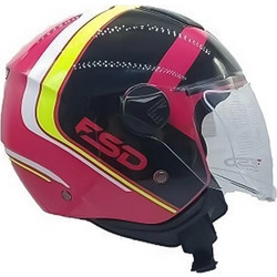 Faseed FSD 721 Red / Black Κράνος Μηχανής Jet 1050gr