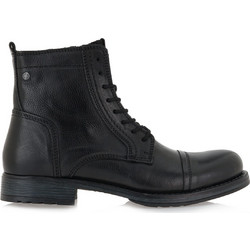 Jack & Jones Ανδρικά Αρβυλάκια Δερμάτινα Ανθρακί 12155999
