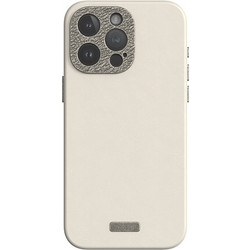 Moshi Napa Leather Back Cover with MagSafe Eggnog White (iPhone 15 Pro)