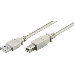 Καλώδιο εκτυπωτή USB A σε USB B, 3m, DeTech, High Quality - 18040 λευκό Για εκτυπωτή