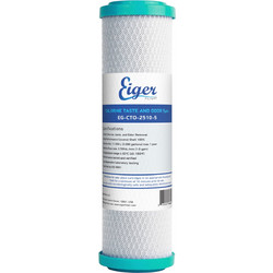 Φίλτρο Νερού Eiger Filter CTO Ενεργού Άνθρακα από Κέλυφος Καρύδας (αφαίρεση χλωρίου) 10 x 2.5 - 5μm