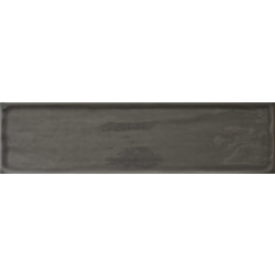 Πλακάκι Flow Dark Grey 10x40cm Σκούρο Γκρι Γυαλιστερό Τουβλάκι