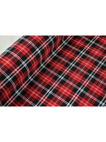 Ύφασμα Gingham κόκκινο - μαύρο 5 m