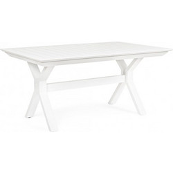 Kare Design Ορθογώνιο Τραπέζι Κήπου Αλουμινίου Λευκό 240x100x76cm 0663235