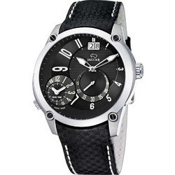 Jaguar Swiss Made Sport Ανδρικό Ρολόι Χρονογράφος με Μαύρο Δερμάτινο Λουράκι J630/D