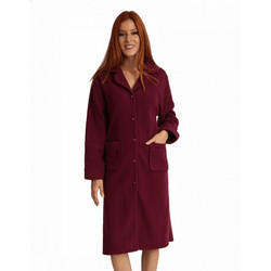 Lydia Γυναικεία Ρόμπα Χειμωνιάτικη Fleece Μπορντό 23628