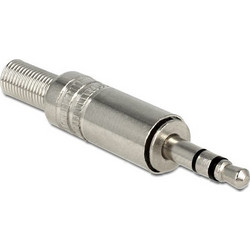DELOCK 65532 Βύσμα 3.5mm Stereo, 3 pin, Bend Protection, Metal, Silver