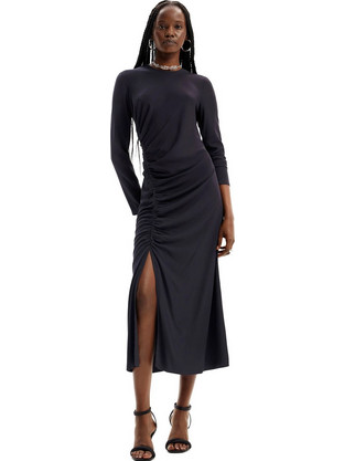 Desigual Samantha Midi Φόρεμα Μαύρο 23WWVWA0-2000