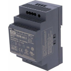 Mean Well Τροφοδοτικό Ράγας HDR60-12 με Έξοδο 12V και Ισχύ 54W 4.5A