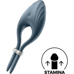 Satisfyer Duelist Ring Vibrator Ελαστικό Δαχτυλίδι Πέους Σιλικόνης με Δόνηση Γκρι
