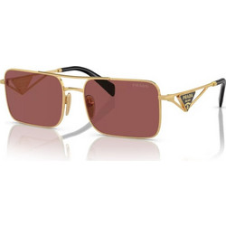 Prada PRA52S 5AK08S Γυναικεία Γυαλιά Ηλίου Τετράγωνα Μεταλλικά Χρυσά με Καφέ Polarized Φακό